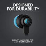 Logitech G333 Gaming Earphones with Gaming-Grade Dual Drivers with USB-C Adapter & in-line Mic and Volume Control with 3.5mm aux - Black