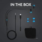 Logitech G333 Gaming Earphones with Gaming-Grade Dual Drivers with USB-C Adapter & in-line Mic and Volume Control with 3.5mm aux - Black