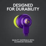 Logitech G333 Gaming Earphones with Gaming-Grade Dual Drivers with USB-C Adapter & in-line Mic and Volume Control with 3.5mm aux - Purple