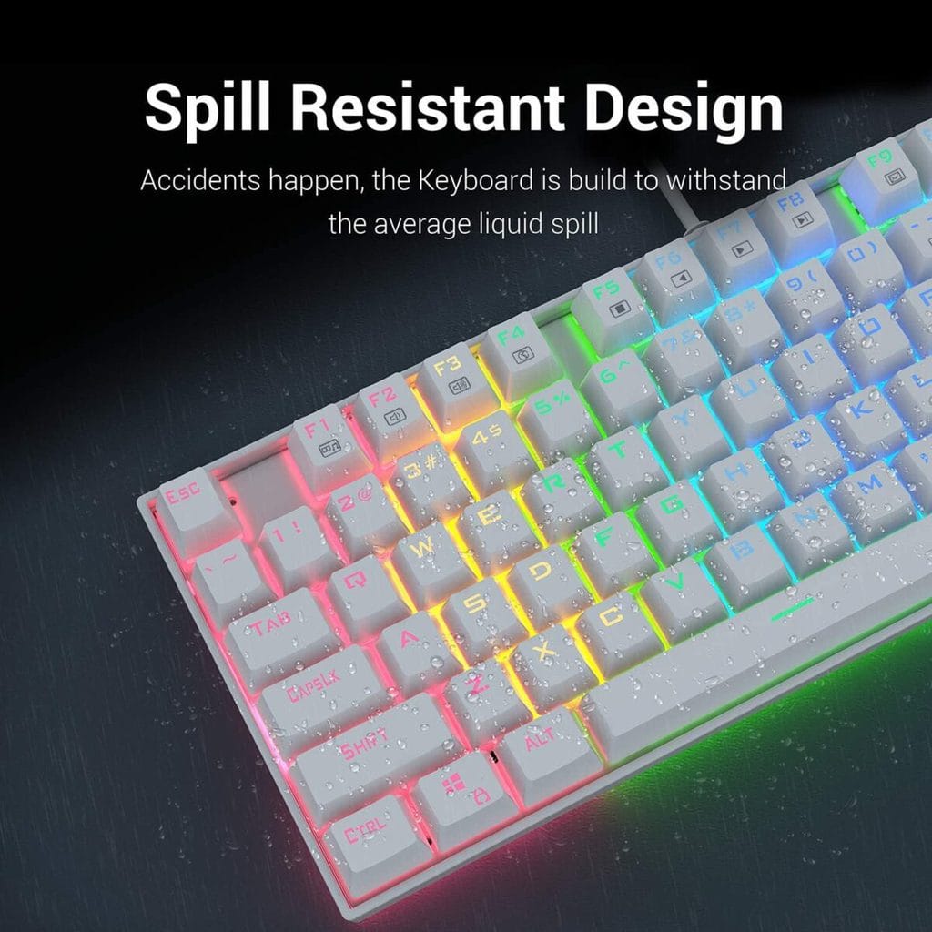 REDRAGON K552 KUMARA RGB Mechanical Gaming Keyboard  - Brown Switches (White)