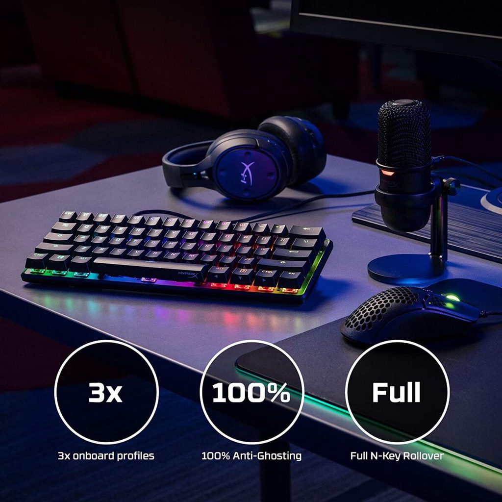 HyperX Alloy Origins 60 RGB Mechanical Gaming Keyboard - HyperX Red Switch Linear