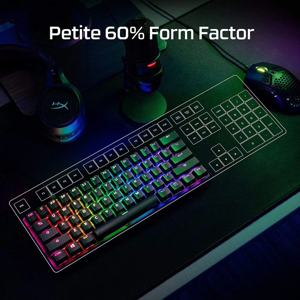 HyperX Alloy Origins 60 RGB Mechanical Gaming Keyboard - HyperX Red Switch Linear