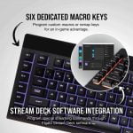 Corsair K55 RGB Membrane Gaming Keyboard (6 Programmable Macro Keys, 3-Zone RGB Backlighting, Multimedia Controls