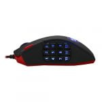 REDRAGON M901 WIRED GAMING MOUSE MMO RGB LED BACKLIT MICE 12400 DPI PERDITION WITH 18 PROGRAMMABLE BUTTONS WEIGHT TUNING FOR WINDOWS PC GAMING (BLACK)