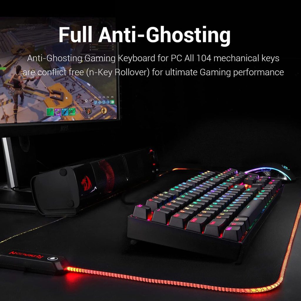 Redragon K551 RGB MITRA Gaming Mechanical Keyboard - Blue Switch