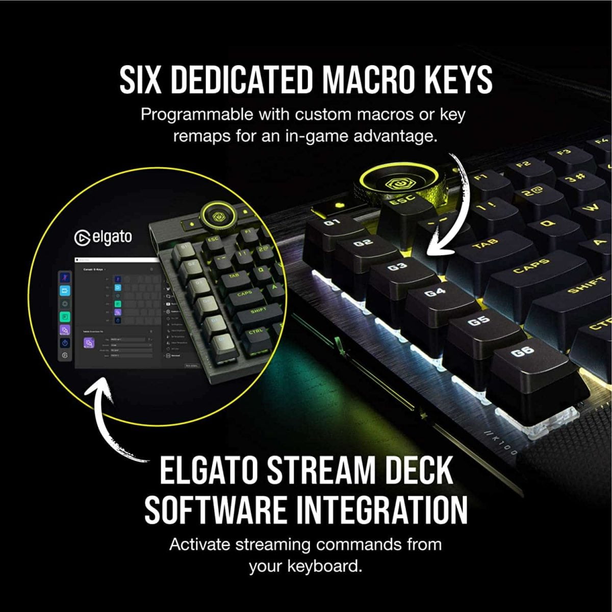 Corsair K100 RGB Optical Mechanical Gaming Keyboard - CORSAIR OPX Switch