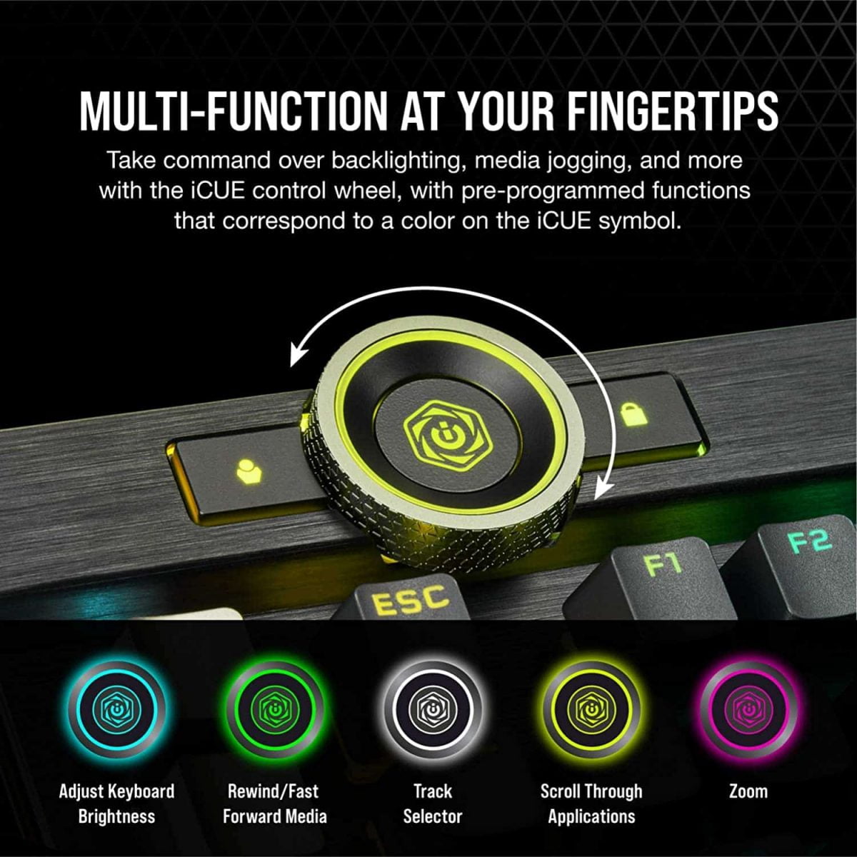 Corsair K100 RGB Optical Mechanical Gaming Keyboard - CORSAIR OPX Switch