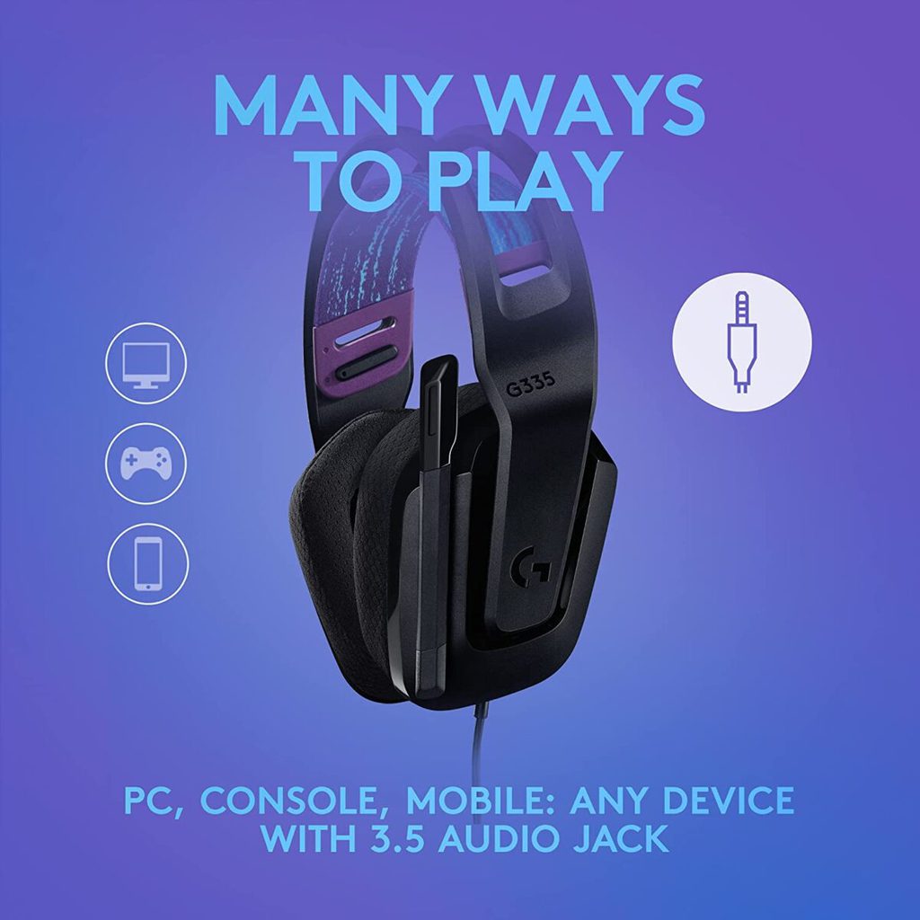 logitech g335 gaming headset - Black