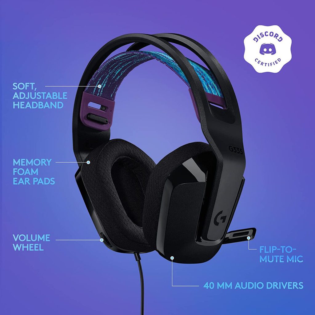 logitech g335 gaming headset - Black