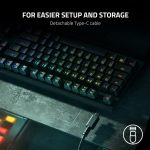 RAZER HUNTSMAN V2 TKL Tenkeyless Gaming Mechanical Keyboard - Optical Clicky Purple Switch