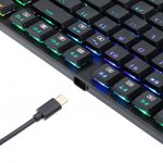 REDRAGON K607 APS TKL Low Profile RGB Gaming Keyboard - Blue Switch