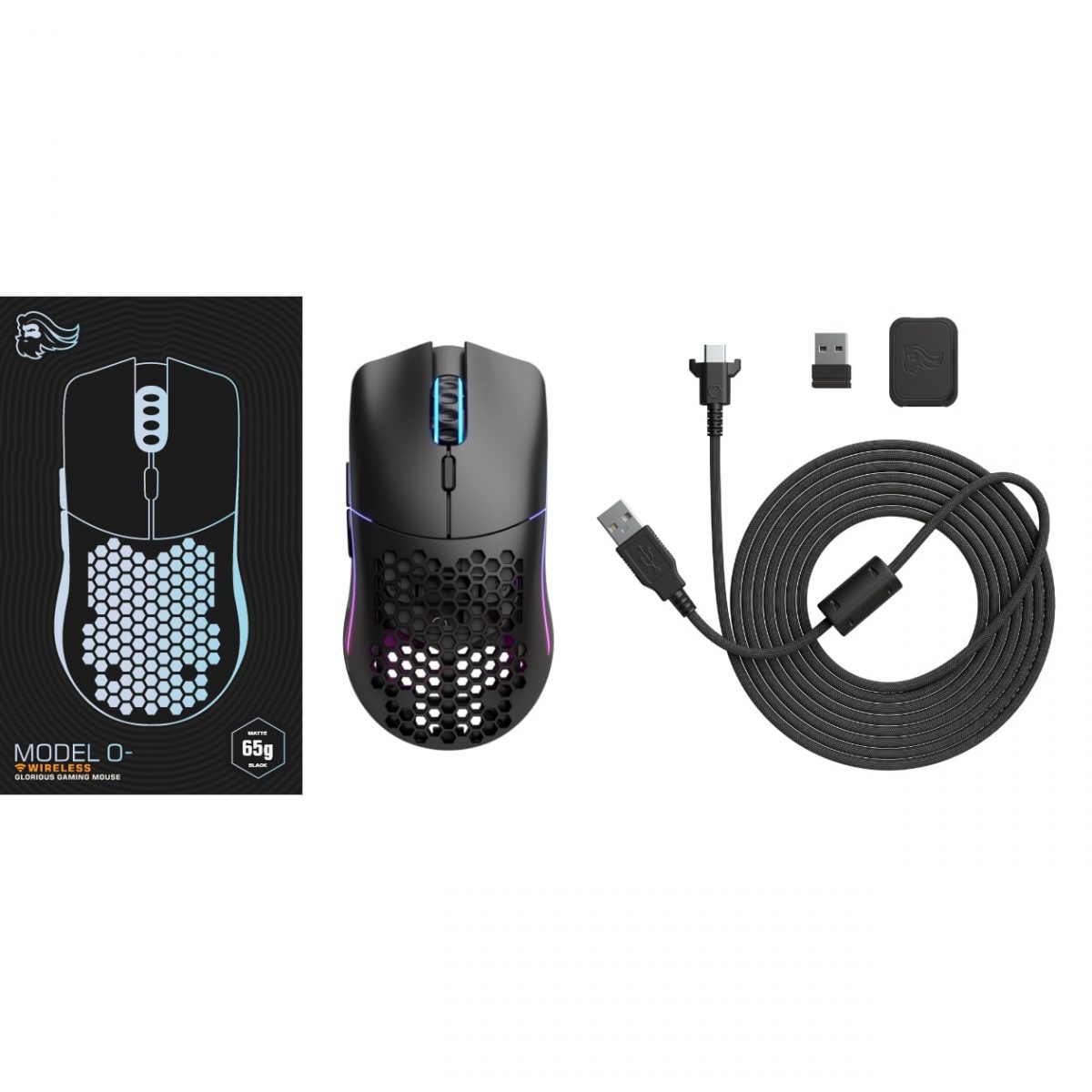 Glorious Model O- (Minus) Wireless Gaming Mouse 65G (Matte Black)