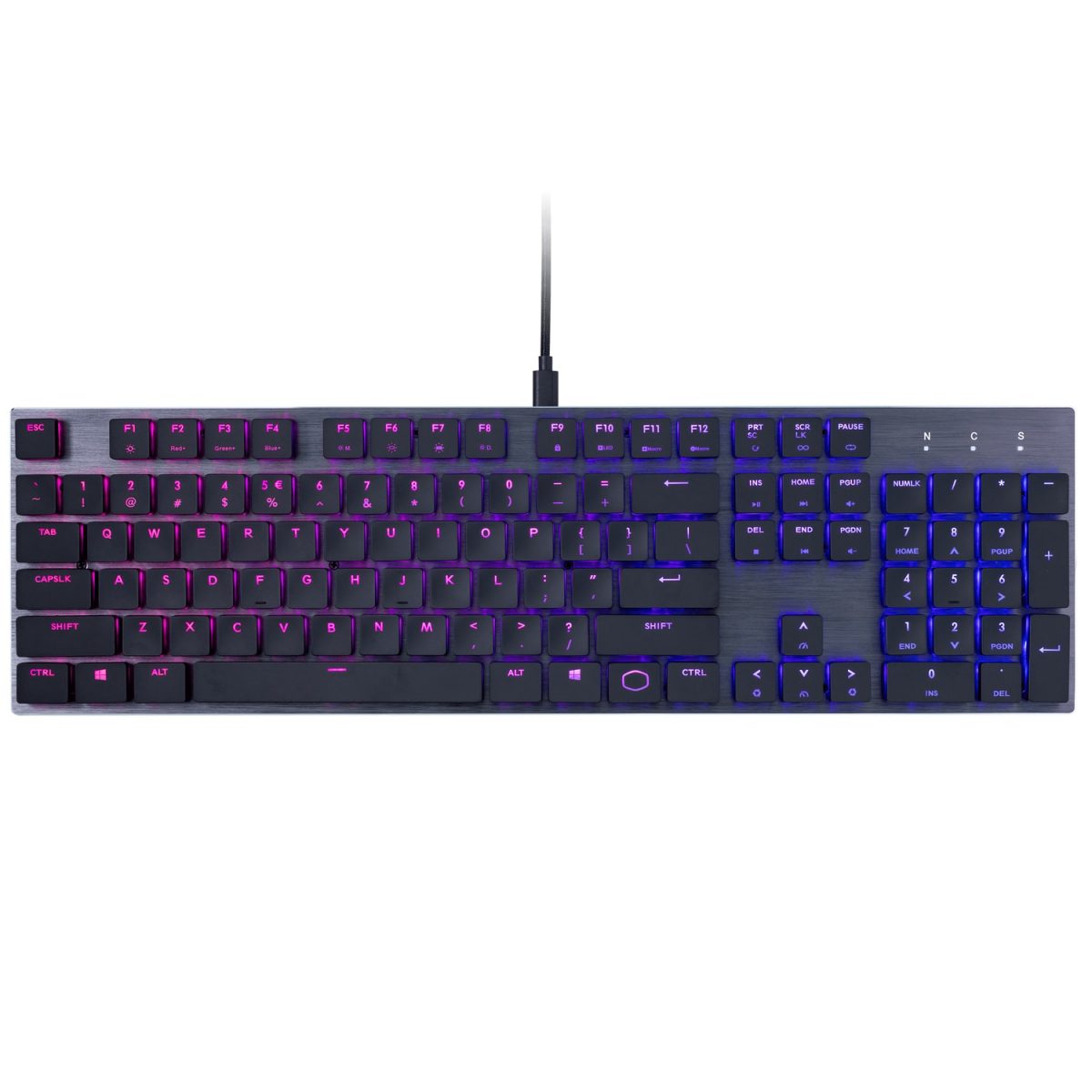Cooler Master SK650 Gaming Mechanical Keyboard - Low Profile Cherry MX Red (BLACK)