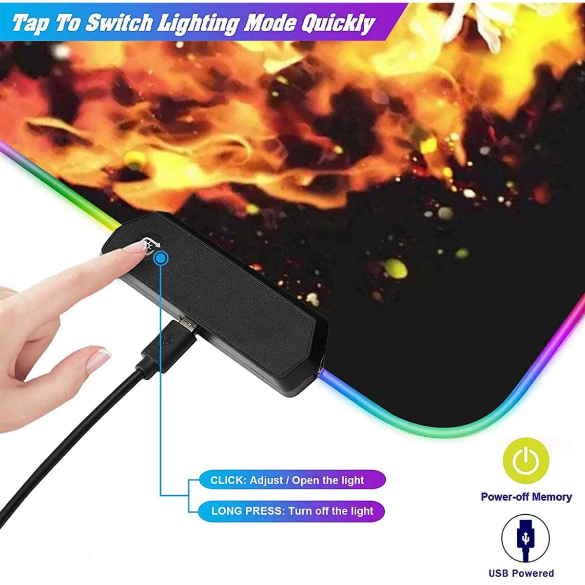 Todoroki RGB Gaming Mouse Pad - 80x30 CM