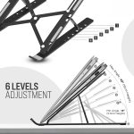 Aluminum Alloy Laptop Stand Up to 15.6 Inch (Black)