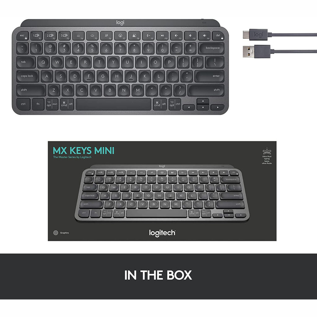 Logitech MX Keys Mini - Wireless Illuminated Keyboard (Graphite)