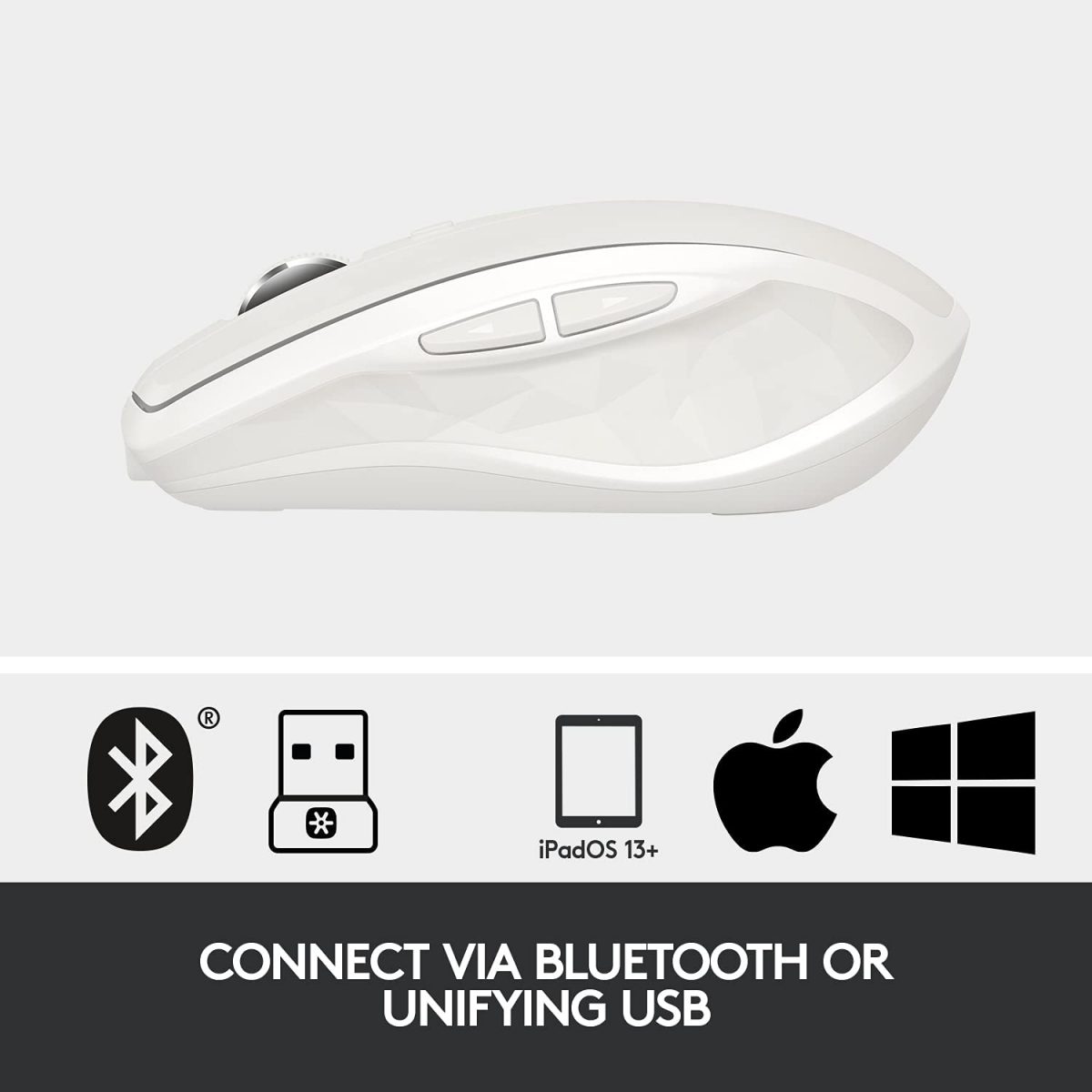 Logitech MX ANYWHERE 2S Compact Wireless Mouse (Light Grey)