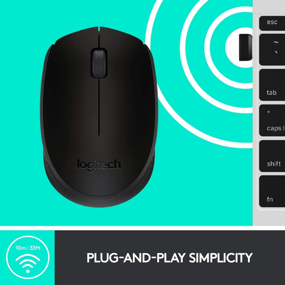 Logitech M171 WIRELESS MOUSE (Black)