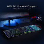 REDRAGON K621 Horus TKL RGB Gaming Wireless Mechanical Keyboard - Low Profile Red Switches (Black)