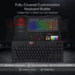 REDRAGON K621 Horus TKL RGB Gaming Wireless Mechanical Keyboard - Low Profile Red Switches (Black)