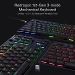 REDRAGON K621 Horus TKL RGB Gaming Wireless Mechanical Keyboard - Low Profile Red Switches (Black)