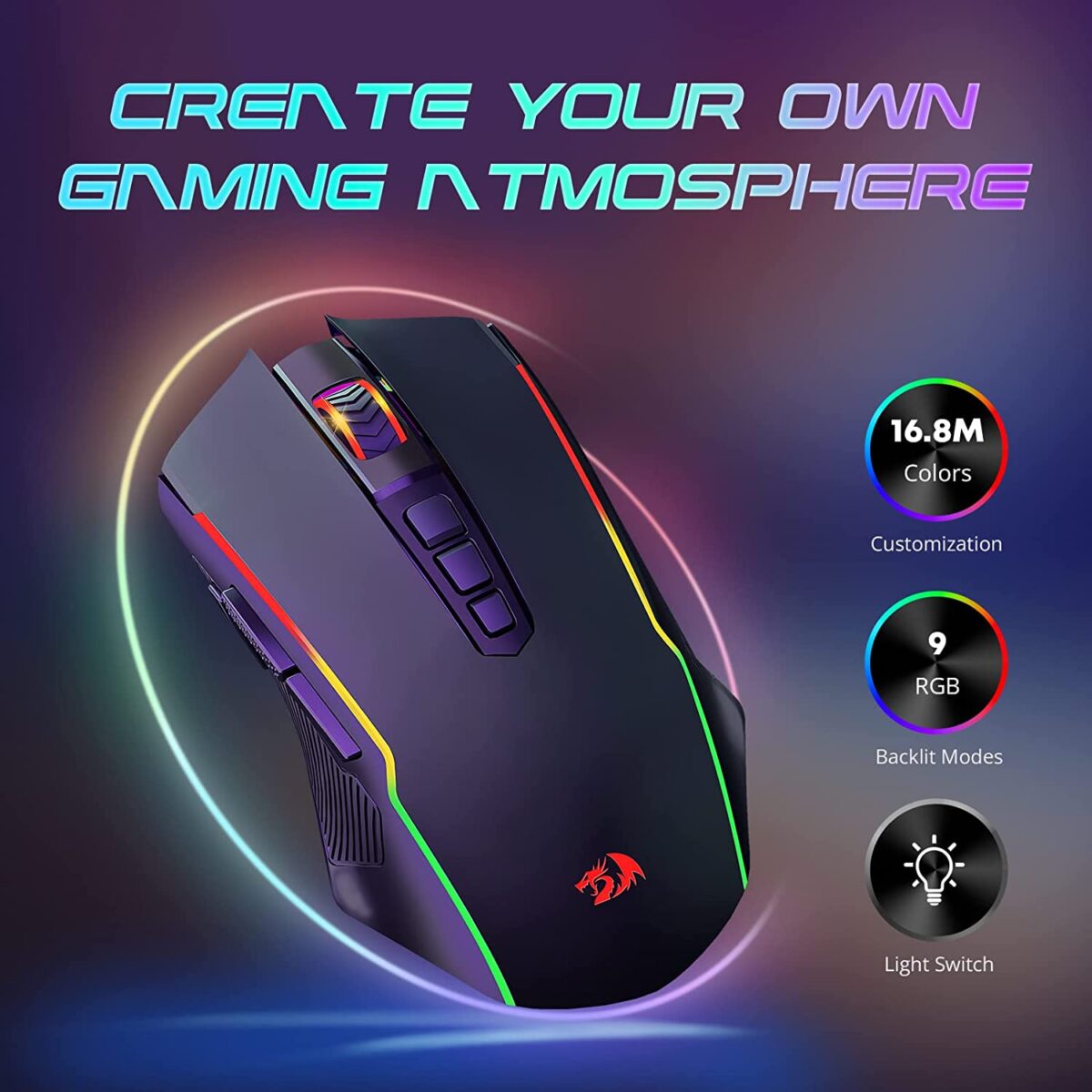 Redragon M910-KS RANGER LITE RGB Wireless Gaming Mouse