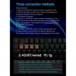 REDRAGON K552 KUMARA PRO RGB Wireless Gaming Mechanical Keyboard - Blue Switches (Black)