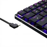 REDRAGON K624P ELISE PRO RGB 60% Wireless Gaming Mechanical Keyboard - Low Profile Blue Switches (Black)
