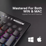 REDRAGON K618 PRO Horus RGB Gaming Wireless Mechanical Keyboard - Low Profile Red Switches WinMac (Black)