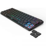 REDRAGON K624P ELISE PRO RGB 60% Wireless Gaming Mechanical Keyboard - Low Profile Blue Switches (Black)