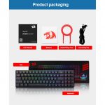 REDRAGON K623 ASHE RGB 78% Gaming Mechanical Keyboard - Low Profile Blue Switches (Black)