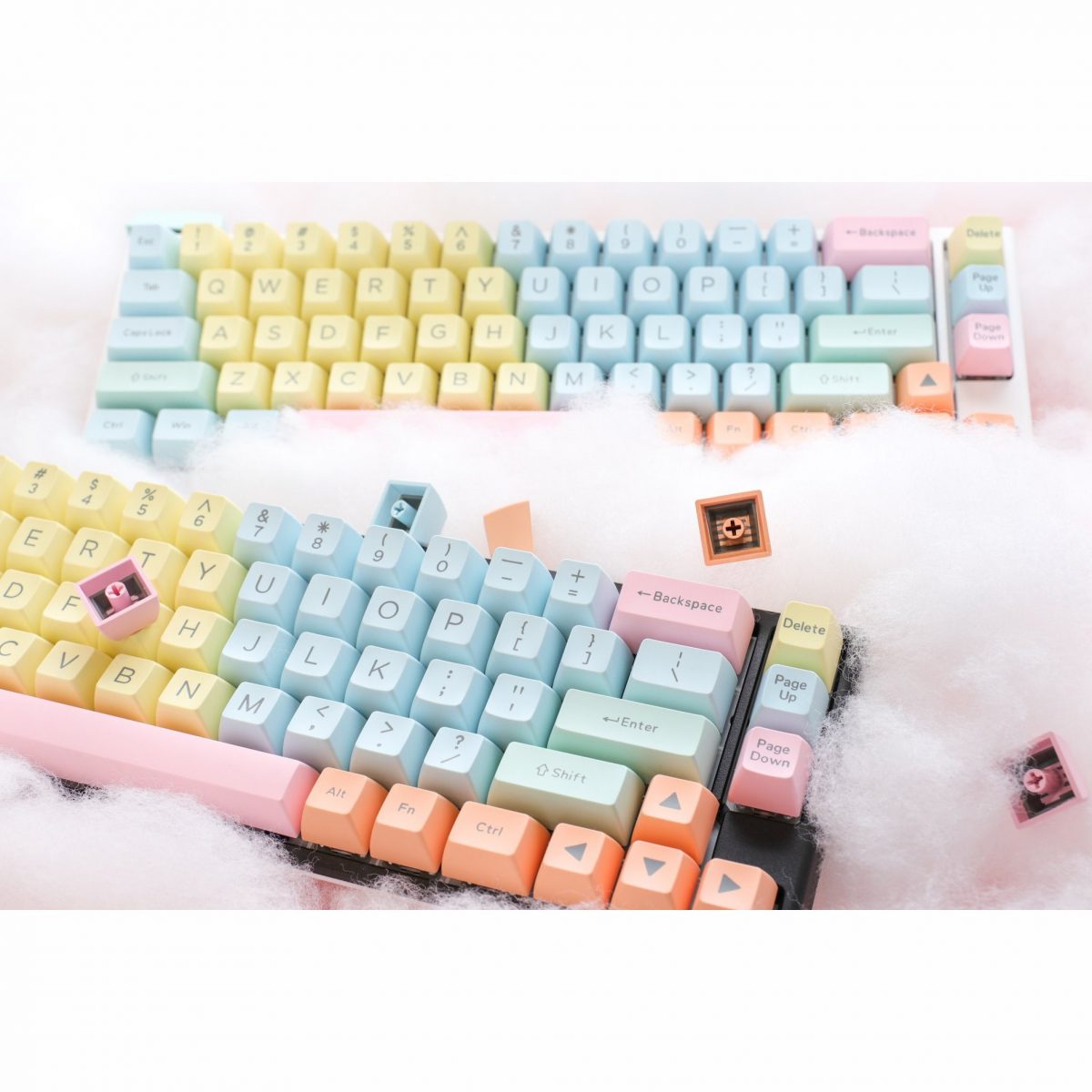Ducky Cotton Candy SA Keycaps 108 ABS Doubleshot Keycap Set (Cotton Candy)