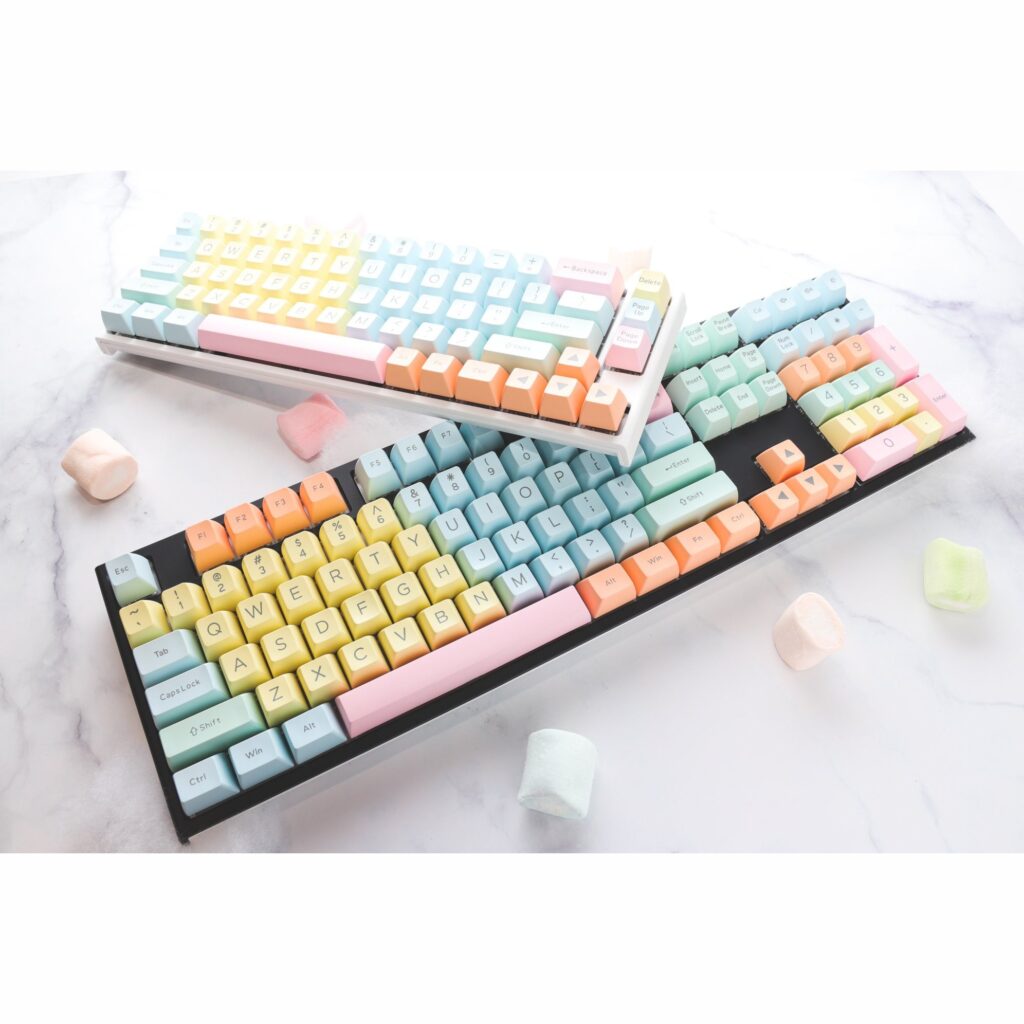Ducky Cotton Candy SA Keycaps 108 ABS Doubleshot Keycap Set (Cotton Candy)
