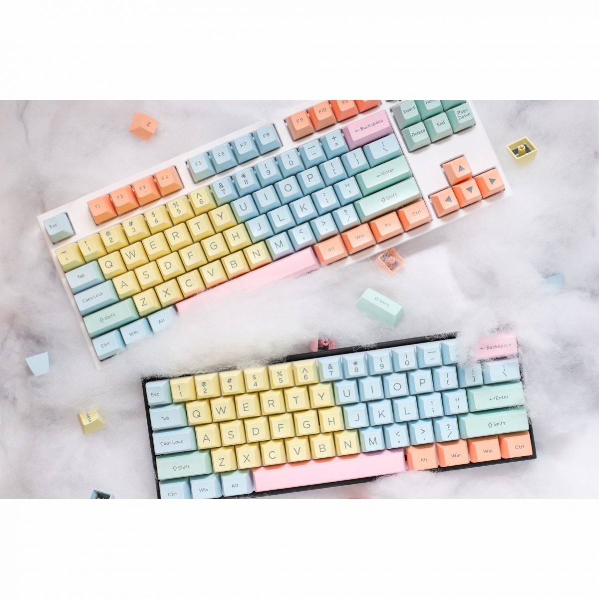 Ducky Cotton Candy SA Keycaps 108 ABS Doubleshot Keycap Set (Cotton Candy)