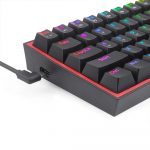REDRAGON K617 Fizz RGB 60% Gaming Mechanical Keyboard - Red Switches (Black)