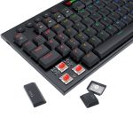 REDRAGON K622 Horus TKL RGB Gaming Mechanical Keyboard - Low Profile Red Switches (Black)