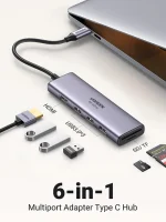 UGREEN Premium 6-in-1 USB-C Hub 4K@60Hz
