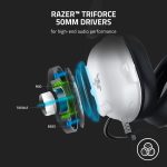 Razer Blackshark V2 X Gaming Headset - 7.1 Surround Sound (White)