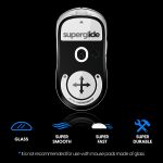 SUPERGLIDE Mouse Feet / Skates Made with Ultra Strong Flawless Glass For Logitech GPRO X SUPERLIGHT (White)
