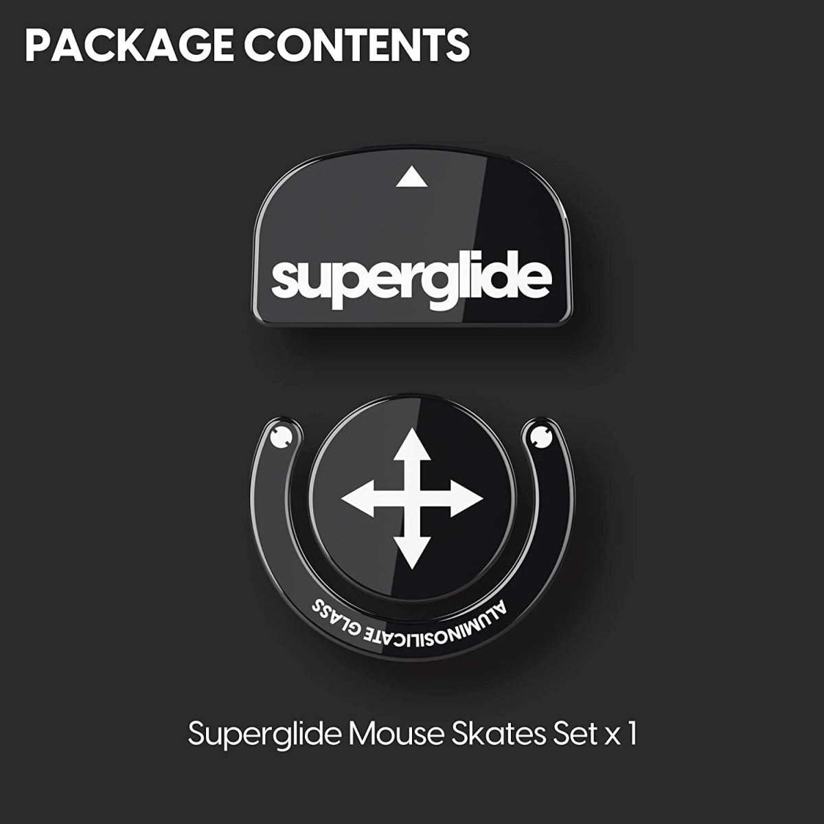 SUPERGLIDE Mouse Feet / Skates Made with Ultra Strong Flawless Glass For Logitech GPRO X SUPERLIGHT