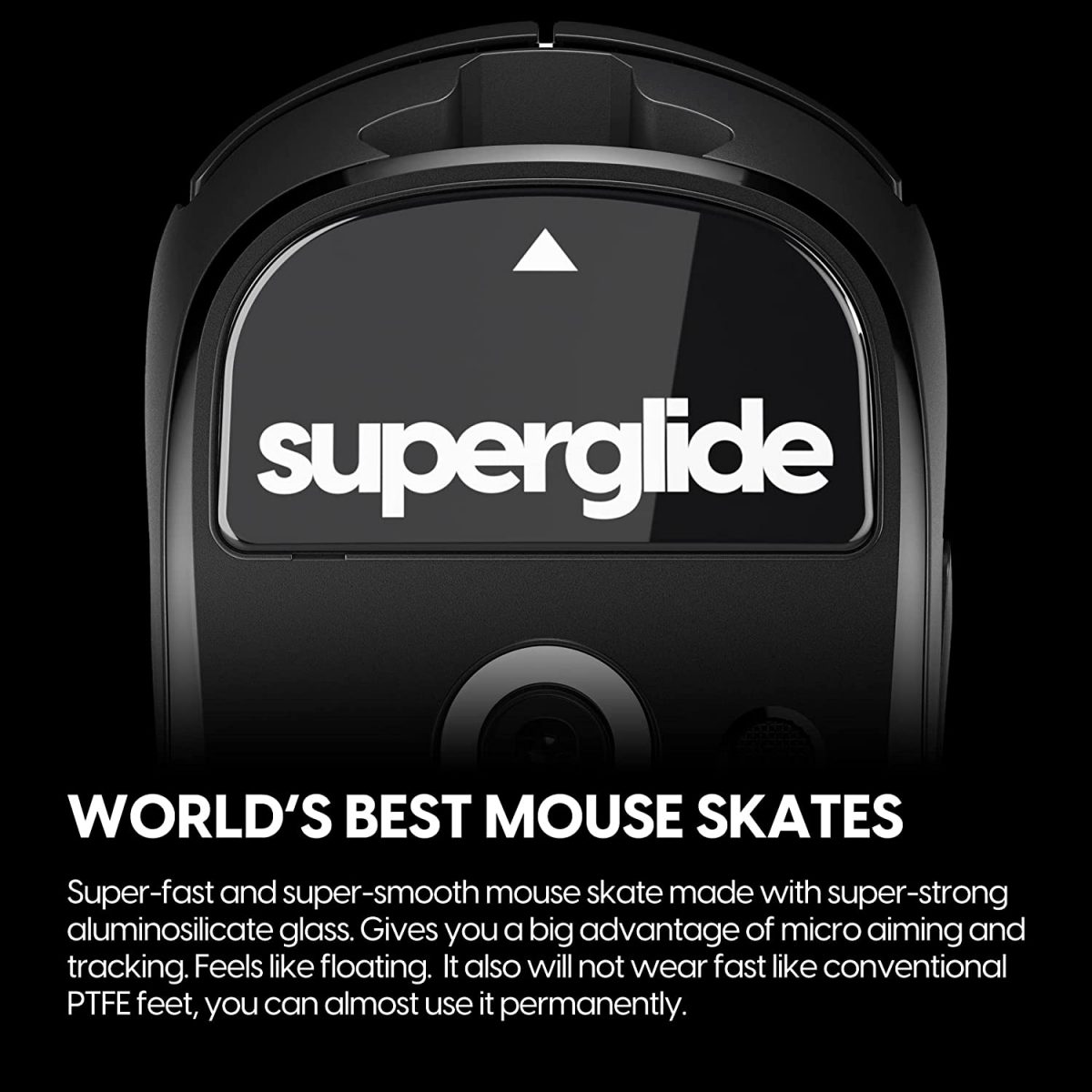 SUPERGLIDE Mouse Feet / Skates Made with Ultra Strong Flawless Glass For Logitech GPRO X SUPERLIGHT