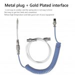 AJAZZ AL60 Mechanical Keyboard Aviator Cable Coiled Type C USB (White Pink)