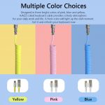 AJAZZ AL60 Mechanical Keyboard Aviator Cable Coiled Type C USB (White Pink)