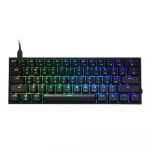 EPOMAKER SKYLOONG SK61 Mechanical Gaming Keyboard - Gateron Optical Yellow Switch (Black)