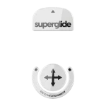 SUPERGLIDE Mouse Feet / Skates Made with Ultra Strong Flawless Glass For Logitech GPRO X SUPERLIGHT (White)