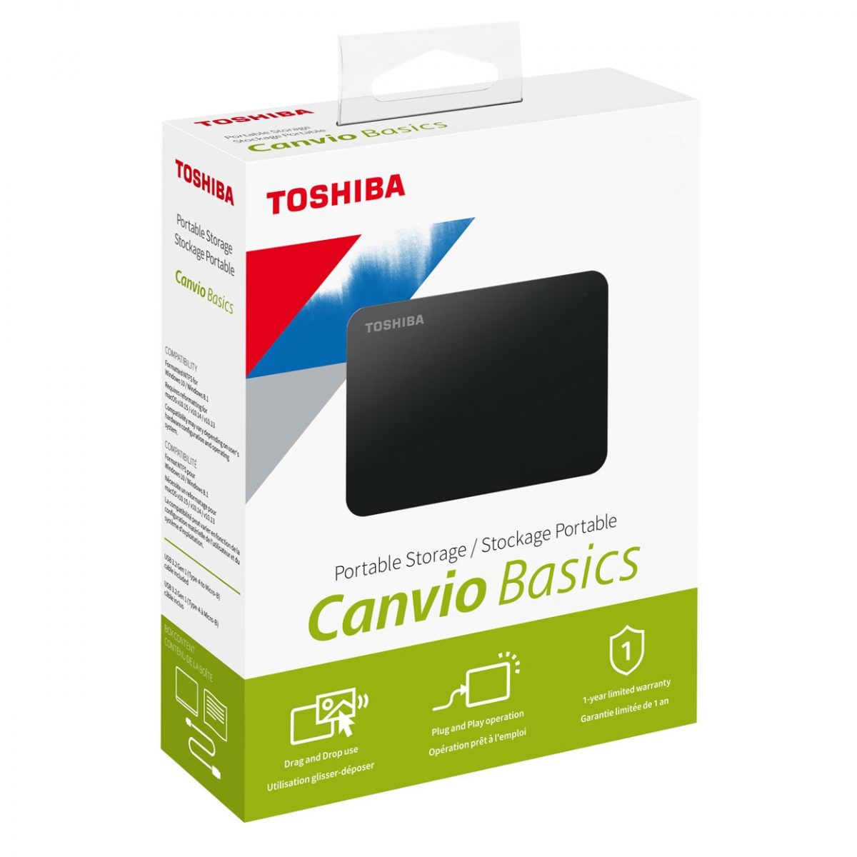 Toshiba 1TB Canvio Ready – 2.5 inch Portable External Hard Drive