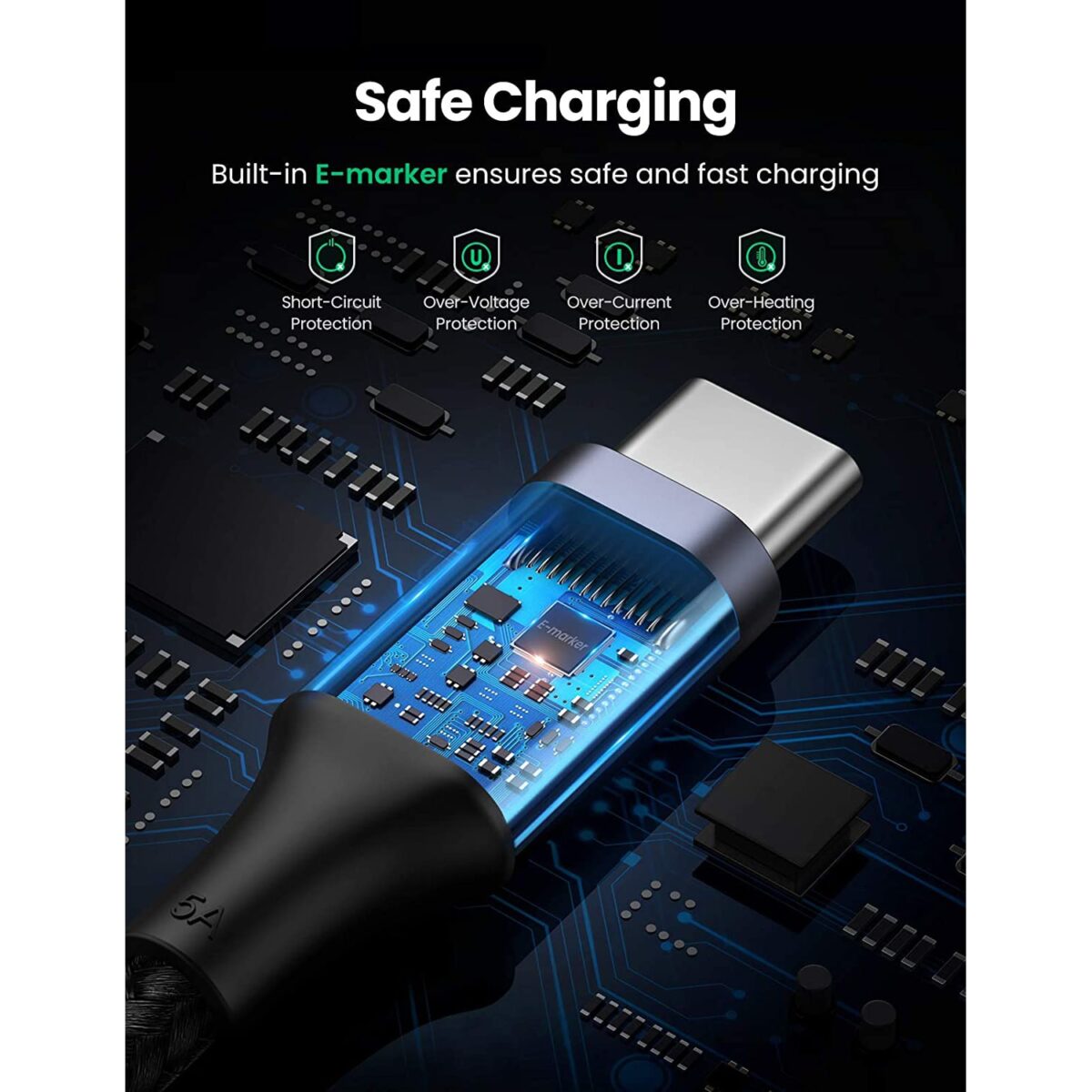 Ugreen 100W PD Fast Charging Cable USB-C to USB-C 2M 5A