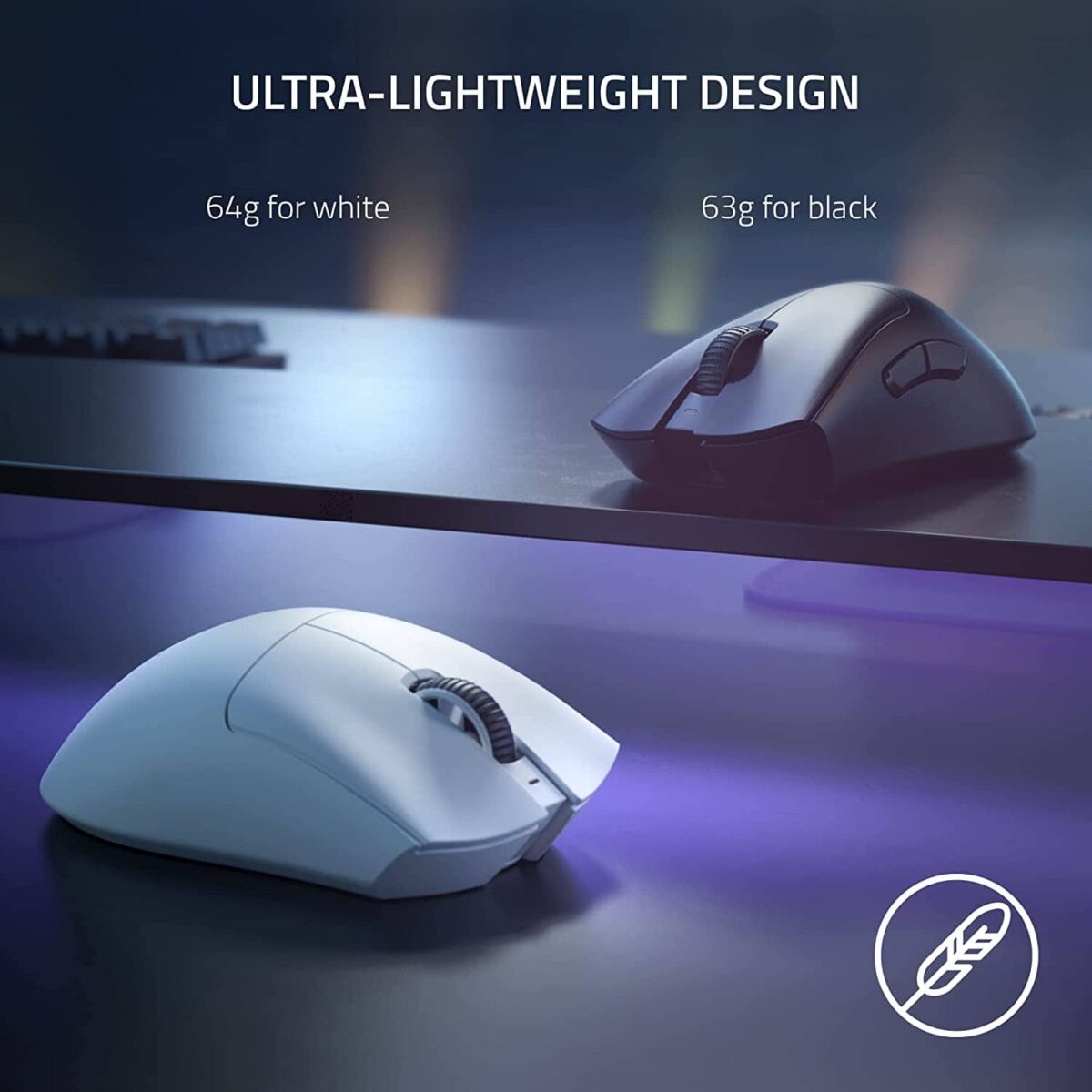 RAZER DEATHADDER V3 PRO Wireless Gaming Mouse (White)