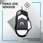 Logitech G502 X Gaming Mouse Hero Sensor 25K