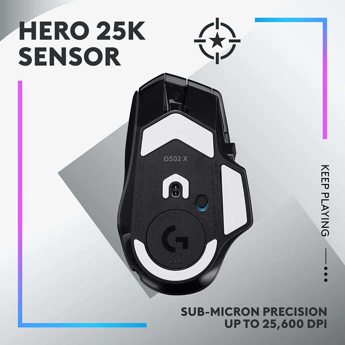 Logitech G502 X PLUS LIGHTSPEED Wireless Gaming Mouse Hero Sensor 25K (Black)